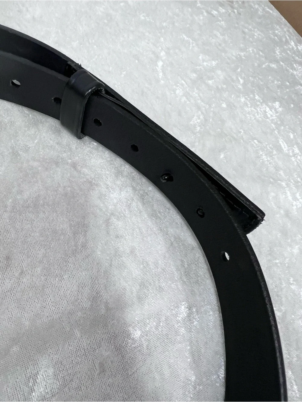 Black Leather Uniform Belt Men's no buckle size M